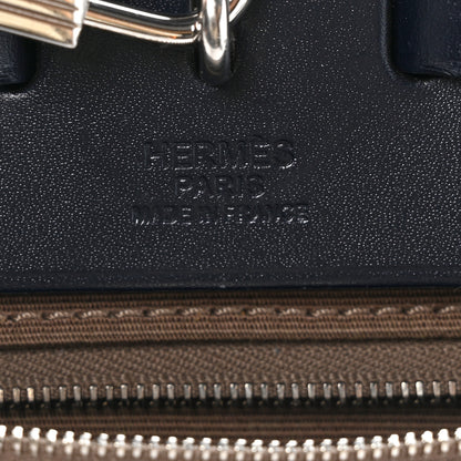Hermes Toile Officier Vache Hunter Herbag Zip 31 PM Etoupe Bleu Indigo 7 of 11