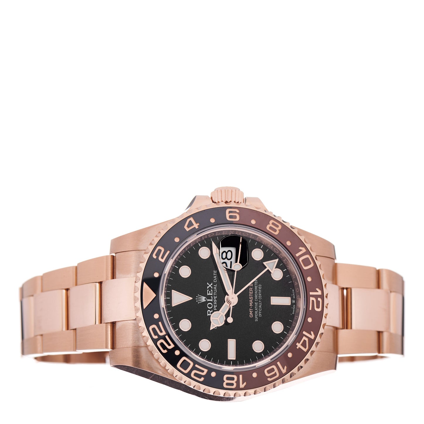 18K Everose Gold 40mm GMT-Master II Root Beer Watch 126715CHNR