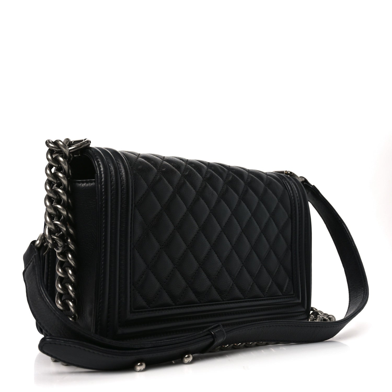 Chanel Calfskin Quilted Medium Boy Flap Black 3 of 11