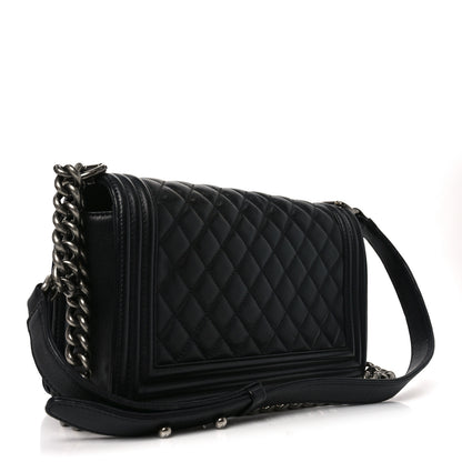 Chanel Calfskin Quilted Medium Boy Flap Black 3 of 11