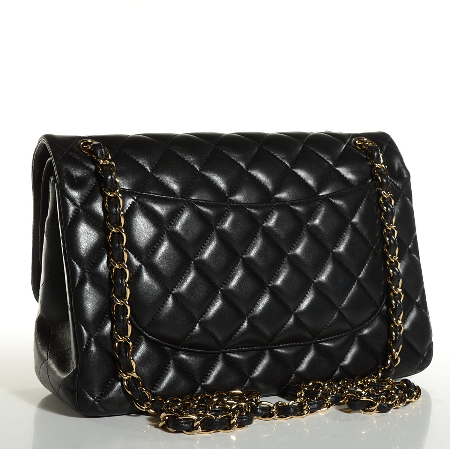 Chanel Lambskin Quilted Jumbo Double Flap Black 3 of 8