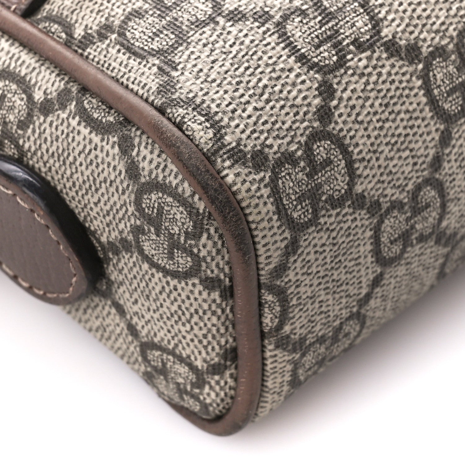 Gucci GG Supreme Monogram Web Mini Ophidia Shoulder Bag Brown 10 of 11