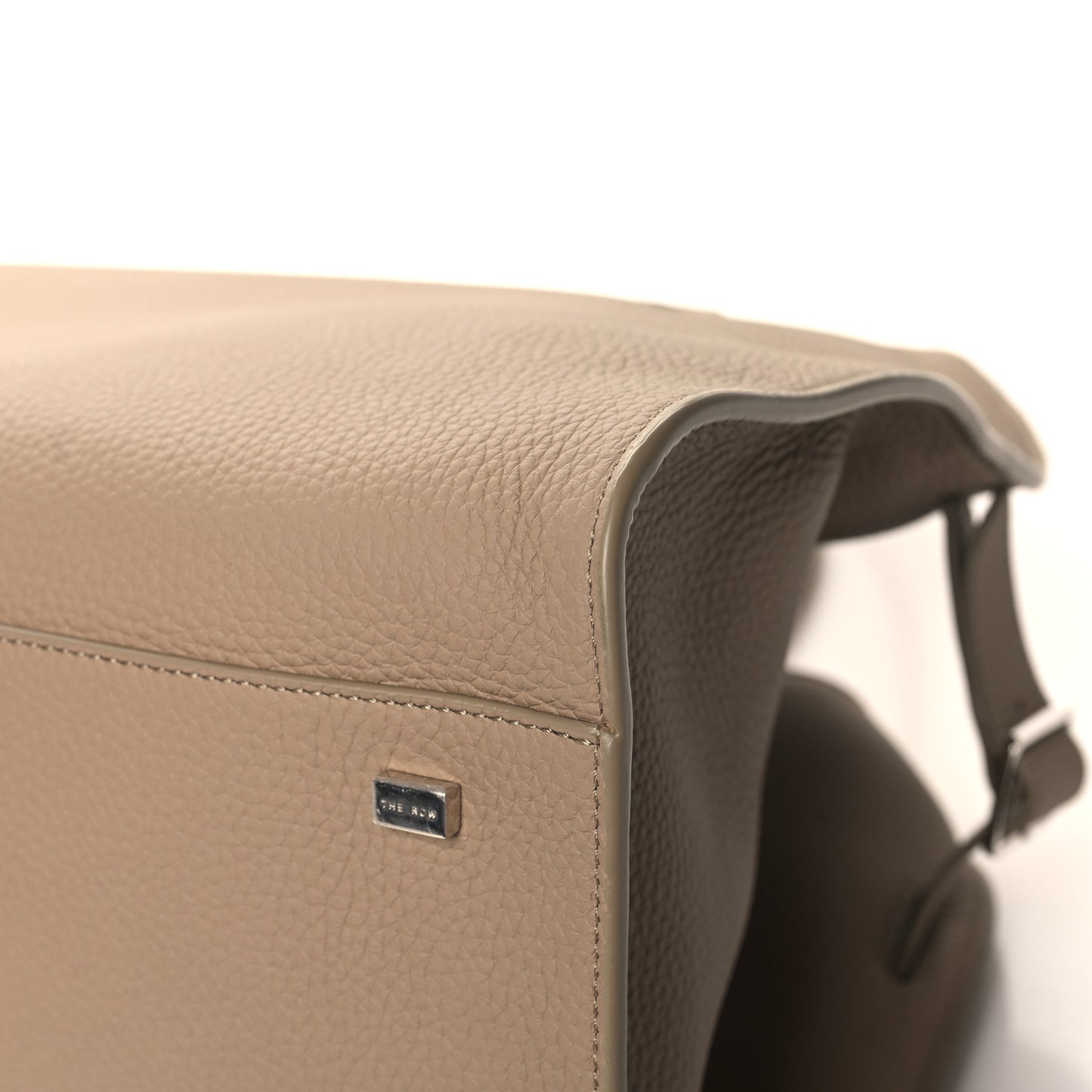 Matte Grained Calfskin Soft Margaux 15 Dark Taupe