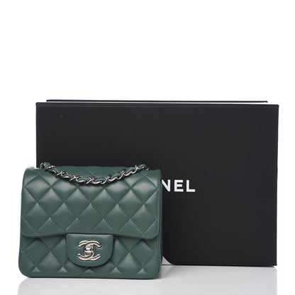 Chanel Lambskin Quilted Mini Square Flap Green 8 of 8