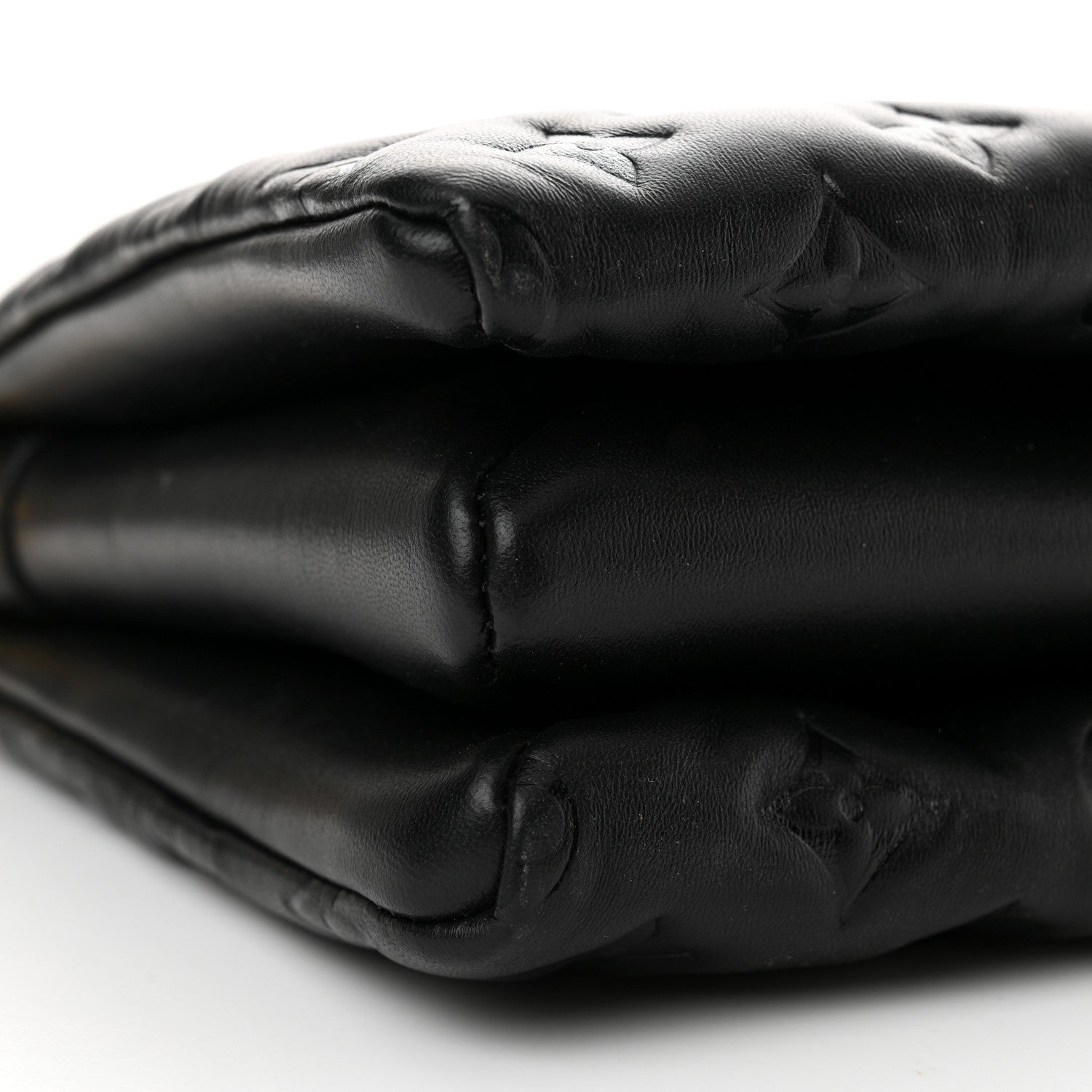 Louis Vuitton Lambskin Embossed Monogram Coussin PM Black 9 of 10