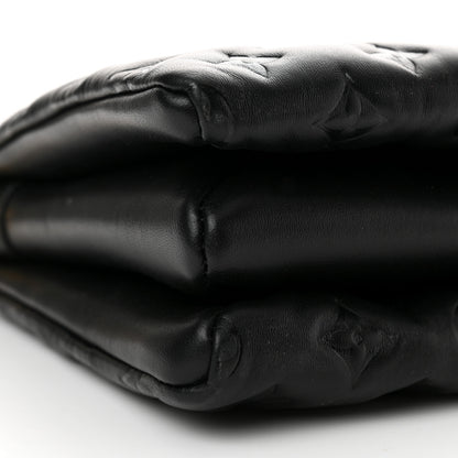 Louis Vuitton Lambskin Embossed Monogram Coussin PM Black 9 of 10