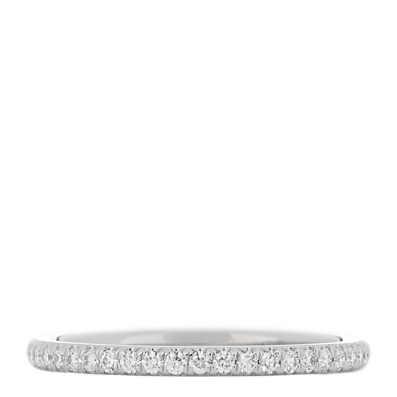 Tiffany Platinum Diamond .17ctw Half Circle Soleste Band Ring 56 7.5 1 of 5