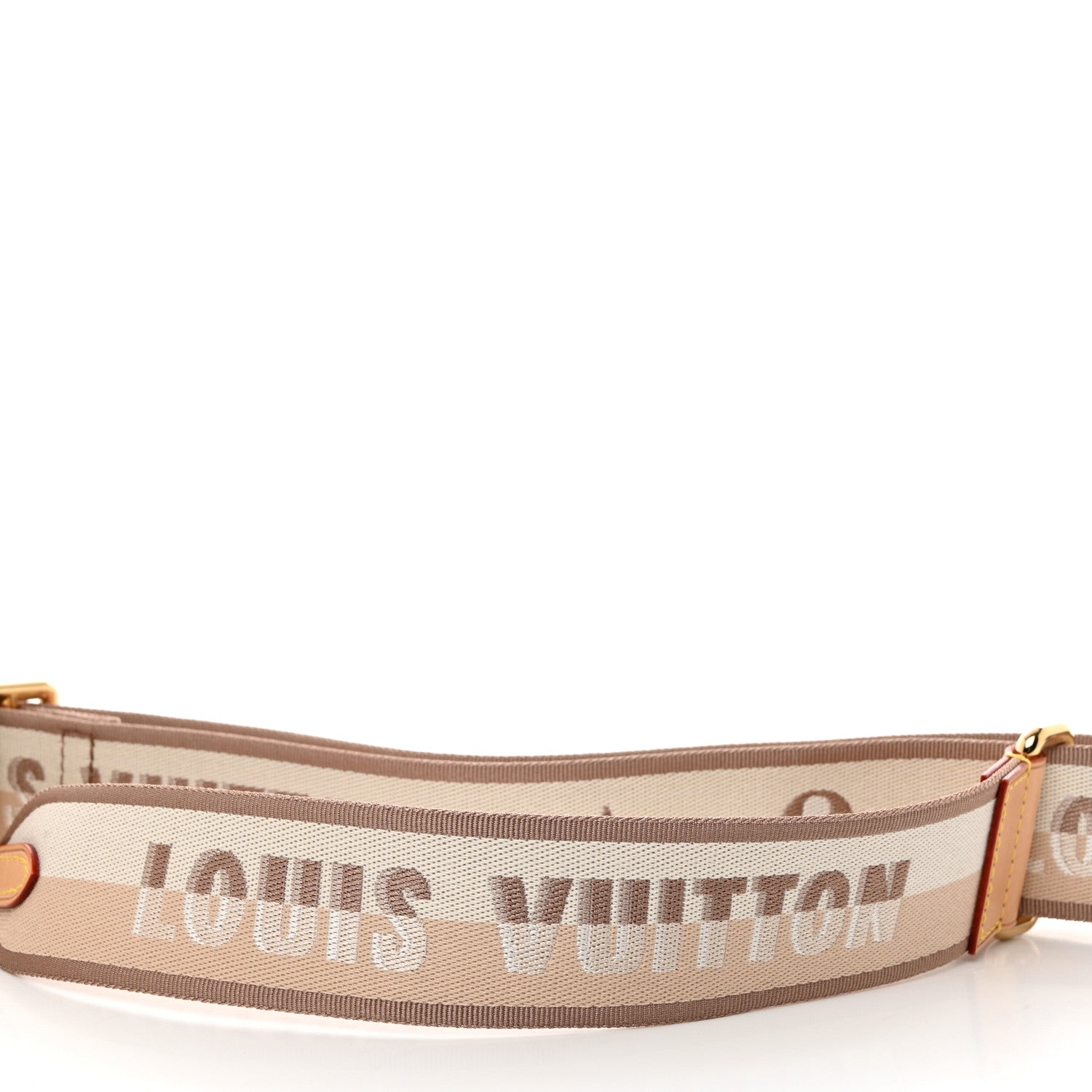 Louis Vuitton Jacquard Neverfull BB Shoulder Strap Beige Brown 3 of 4
