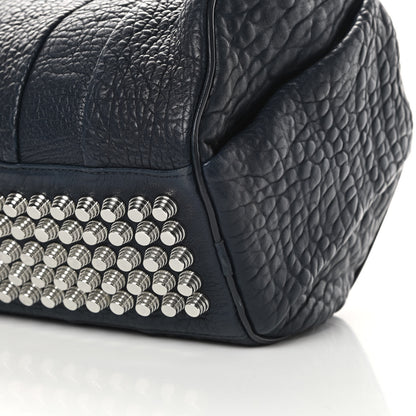 Alexander Wang Pebbled Lambskin Rocco Navy Silver Hardware 10 of 12