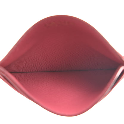 Prada Saffiano Shine Monochrome Card Holder Peonia 5 of 8