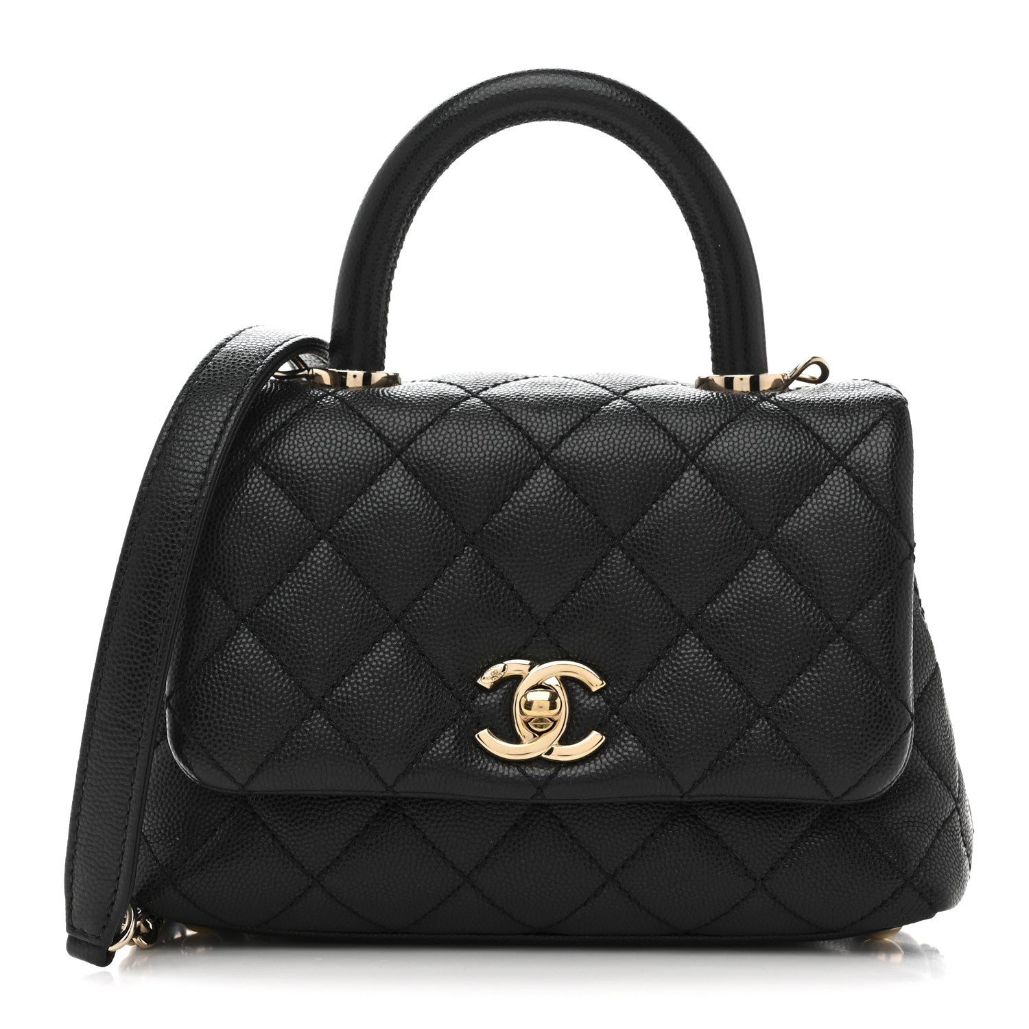 Chanel Caviar Quilted Extra Mini Coco Handle Flap Black 1 of 11