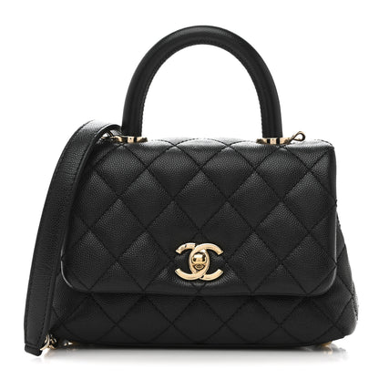 Chanel Caviar Quilted Extra Mini Coco Handle Flap Black 1 of 11
