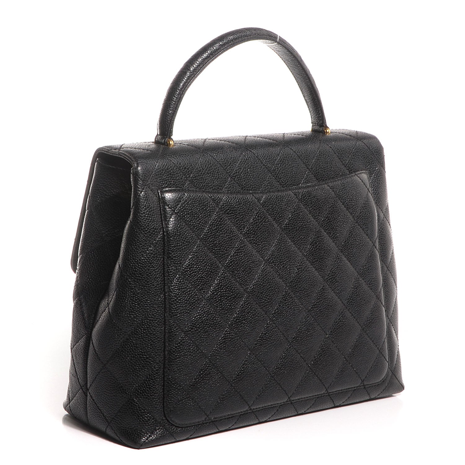 Chanel Caviar Quilted Jumbo Kelly Flap Black 3 of 8