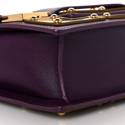 Delvaux Calfskin Mini Iron Shield Madame Crossbody Prune Antique Gold 9 of 11