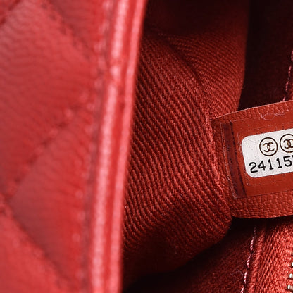 Chanel Caviar Quilted Small Coco Handle Flap Red 7 of 8