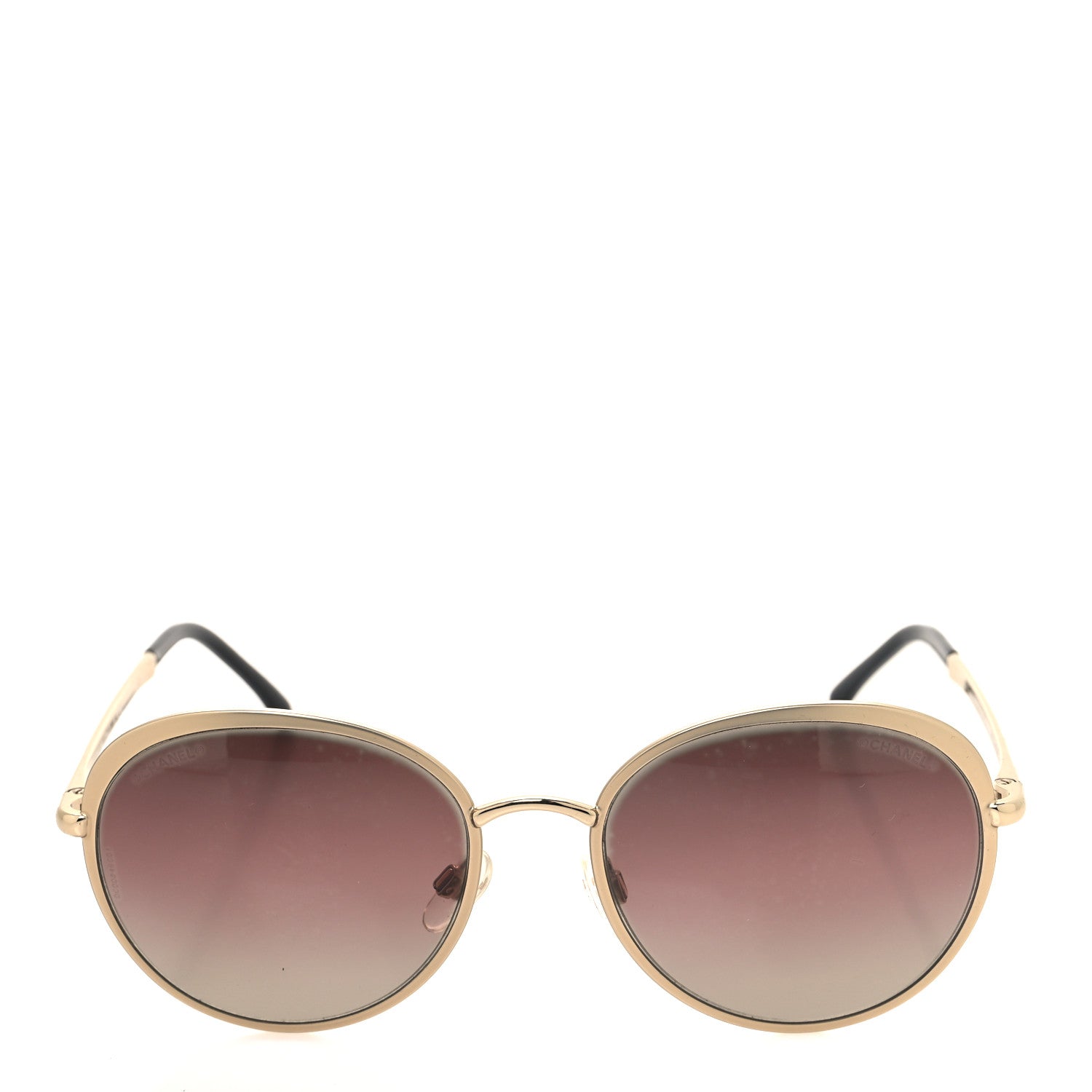 Chanel Round Mirror Sunglasses 4206 Gold 2 of 8