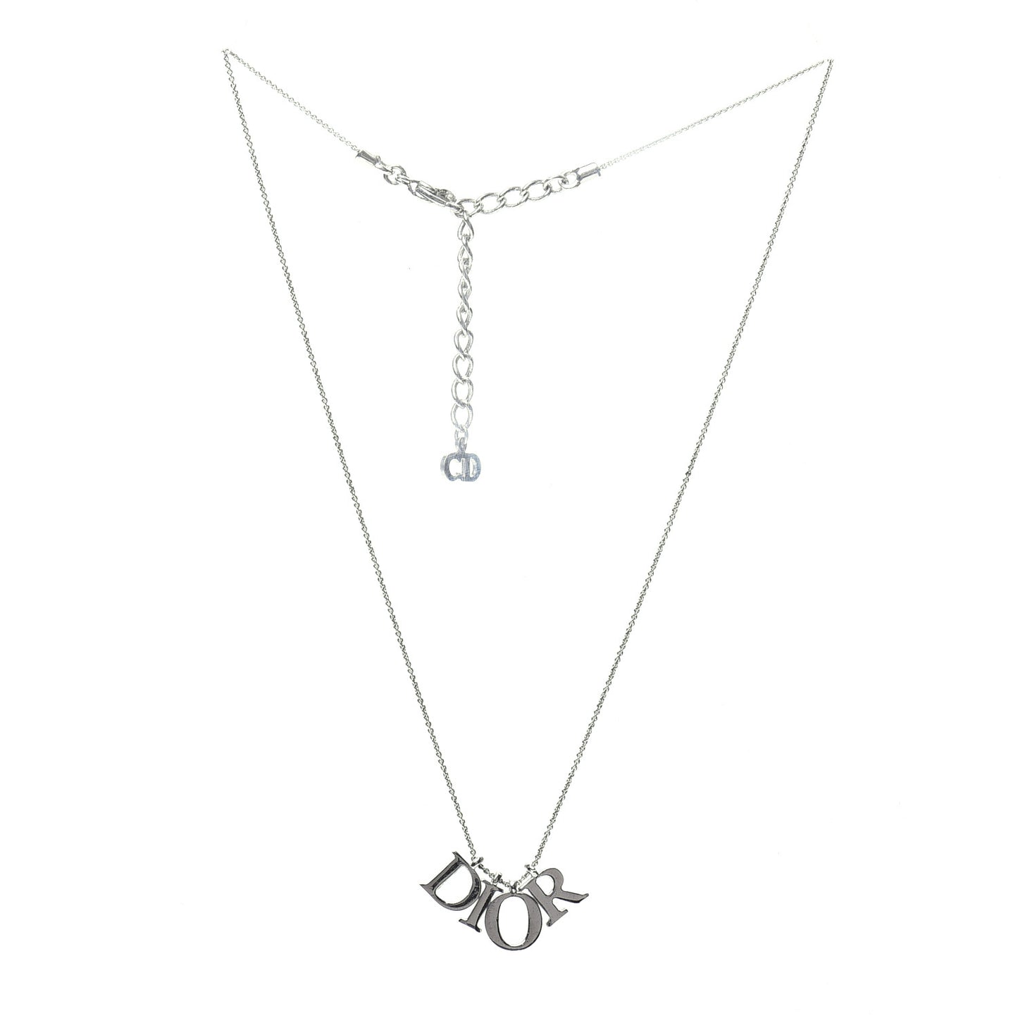 Metal Logo Necklace Silver