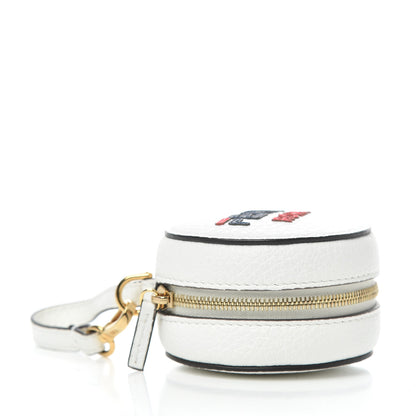 Fendi X FILA Calfskin Mania Backpack Help Bag Charm White Blueberry Multicolor 3 of 10