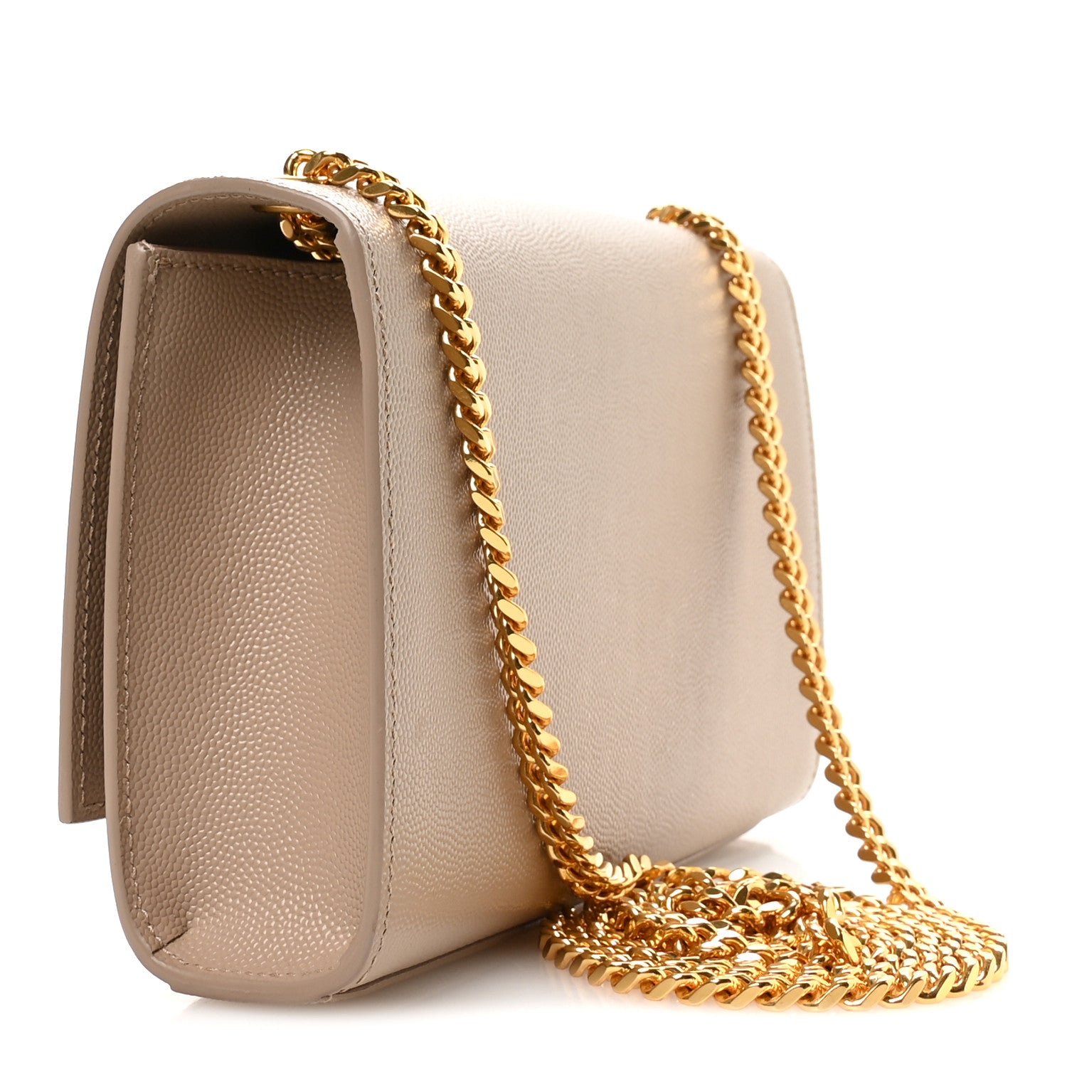 Saint Laurent Grain De Poudre Small Monogram Kate Satchel Nude Powder 3 of 11