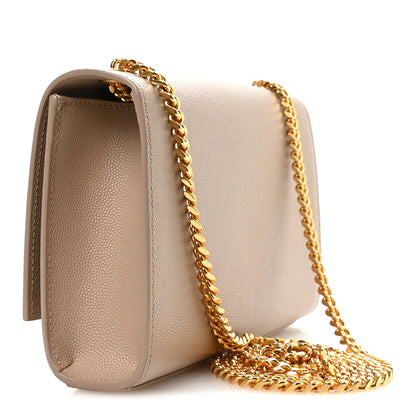 Saint Laurent Grain De Poudre Small Monogram Kate Satchel Nude Powder 3 of 11