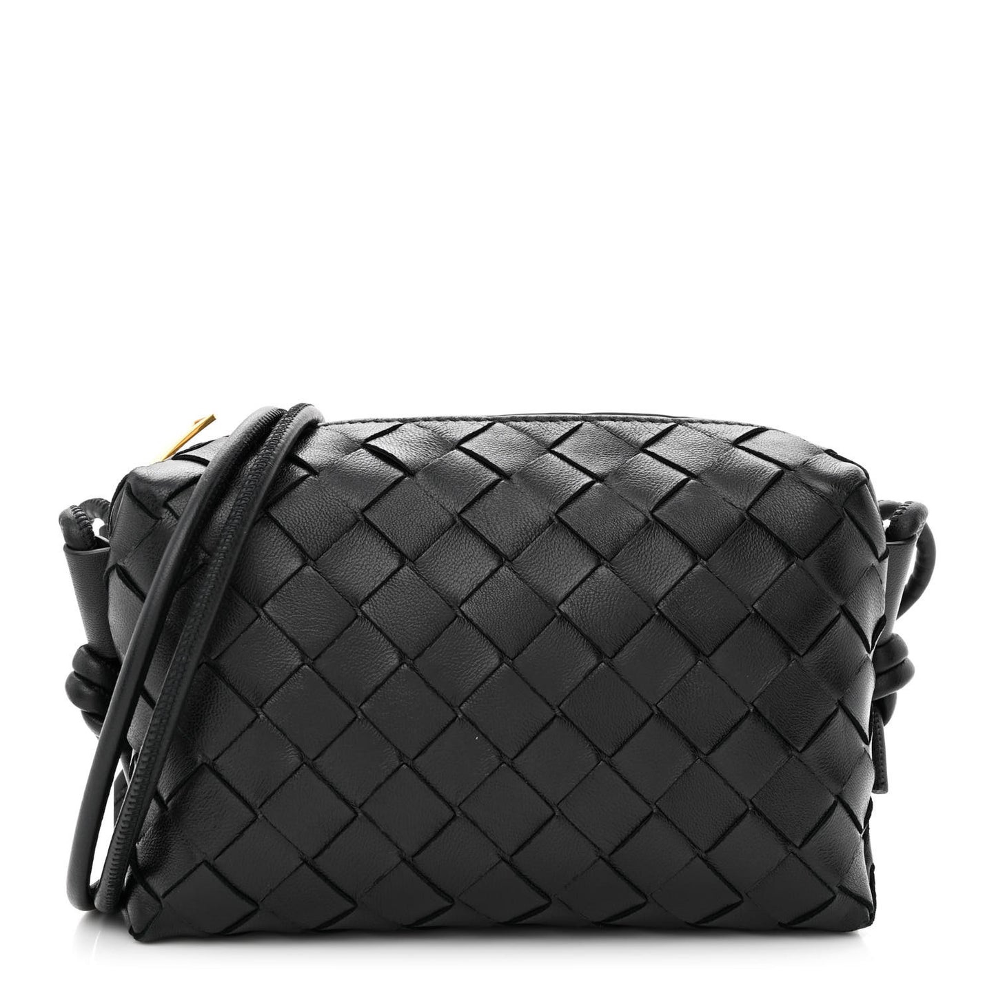 Nappa Intrecciato Mini Loop Camera Bag Black