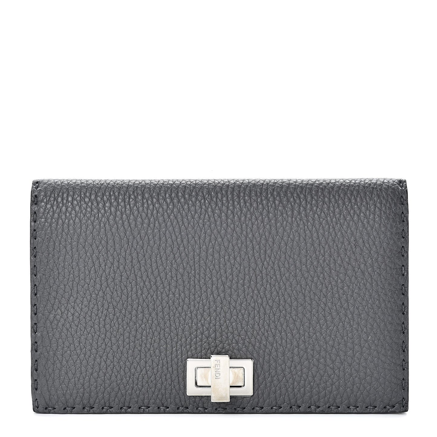 Cuoio Romano Selleria Mini Peekaboo Clutch Wallet Asfalto