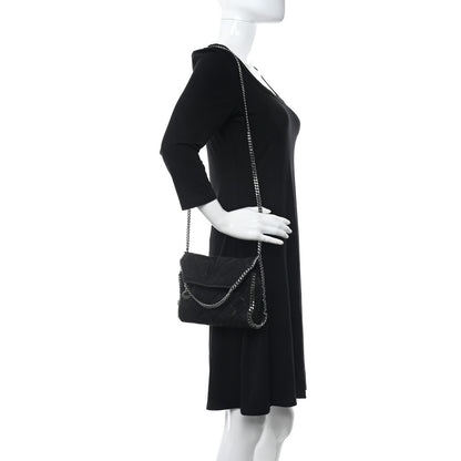 Stella McCartney Shaggy Deer Quilted Mini Falabella Tote Black 2 of 10
