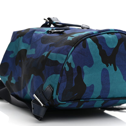Prada Tessuto Nylon Camouflage Print Backpack Royal 9 of 13