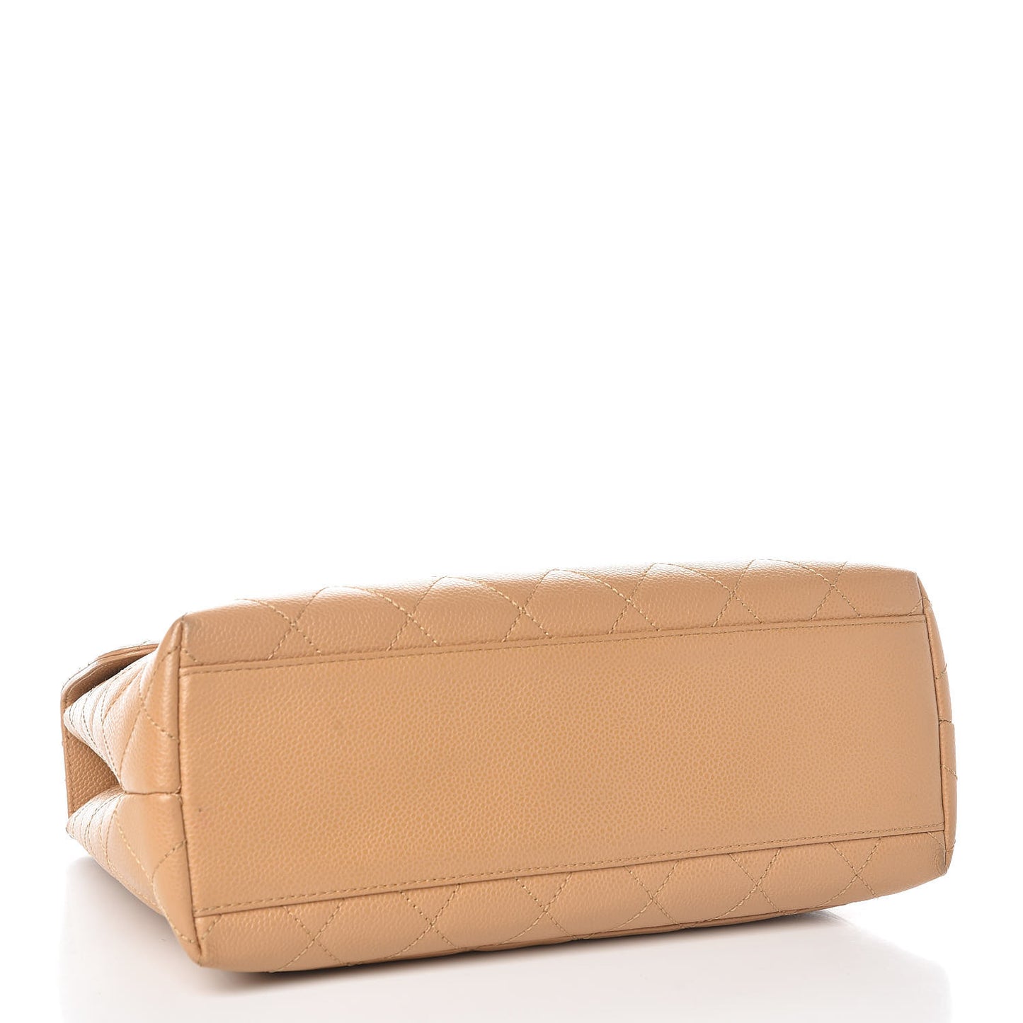 Caviar Quilted Jumbo Kelly Flap Beige
