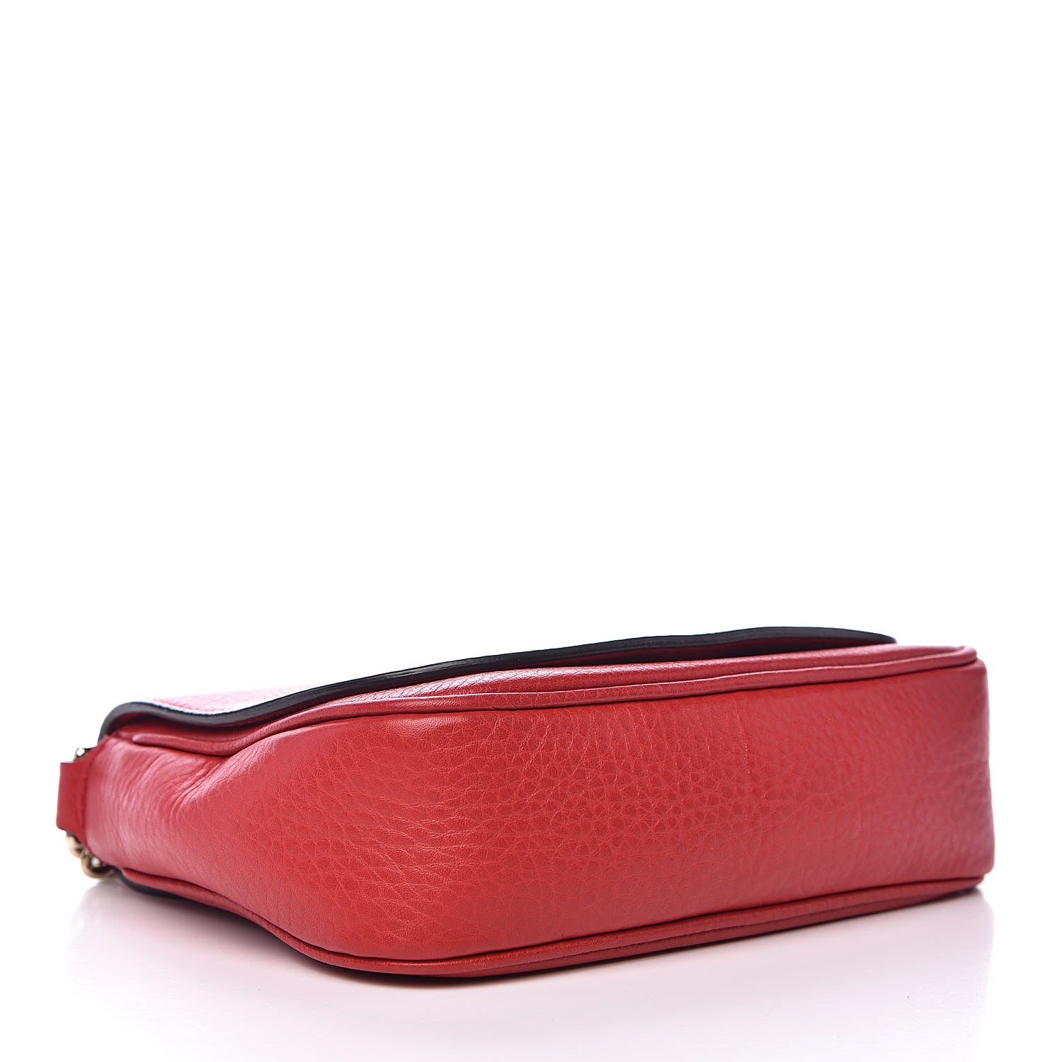Gucci Pebbled Calfskin Small Soho Flap Crossbody Red 4 of 10