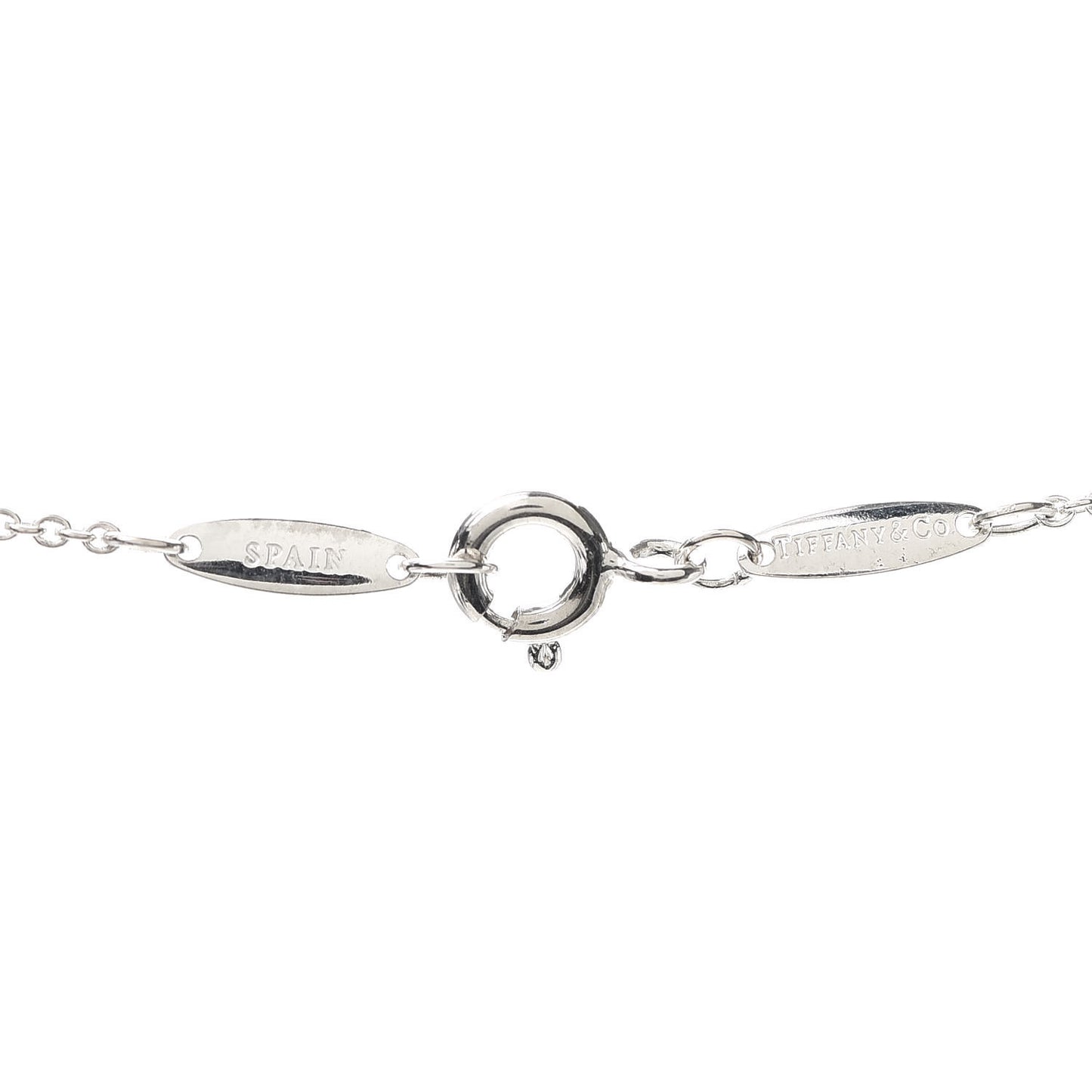 Sterling Silver 14mm Elsa Peretti Bean Pendant Necklace