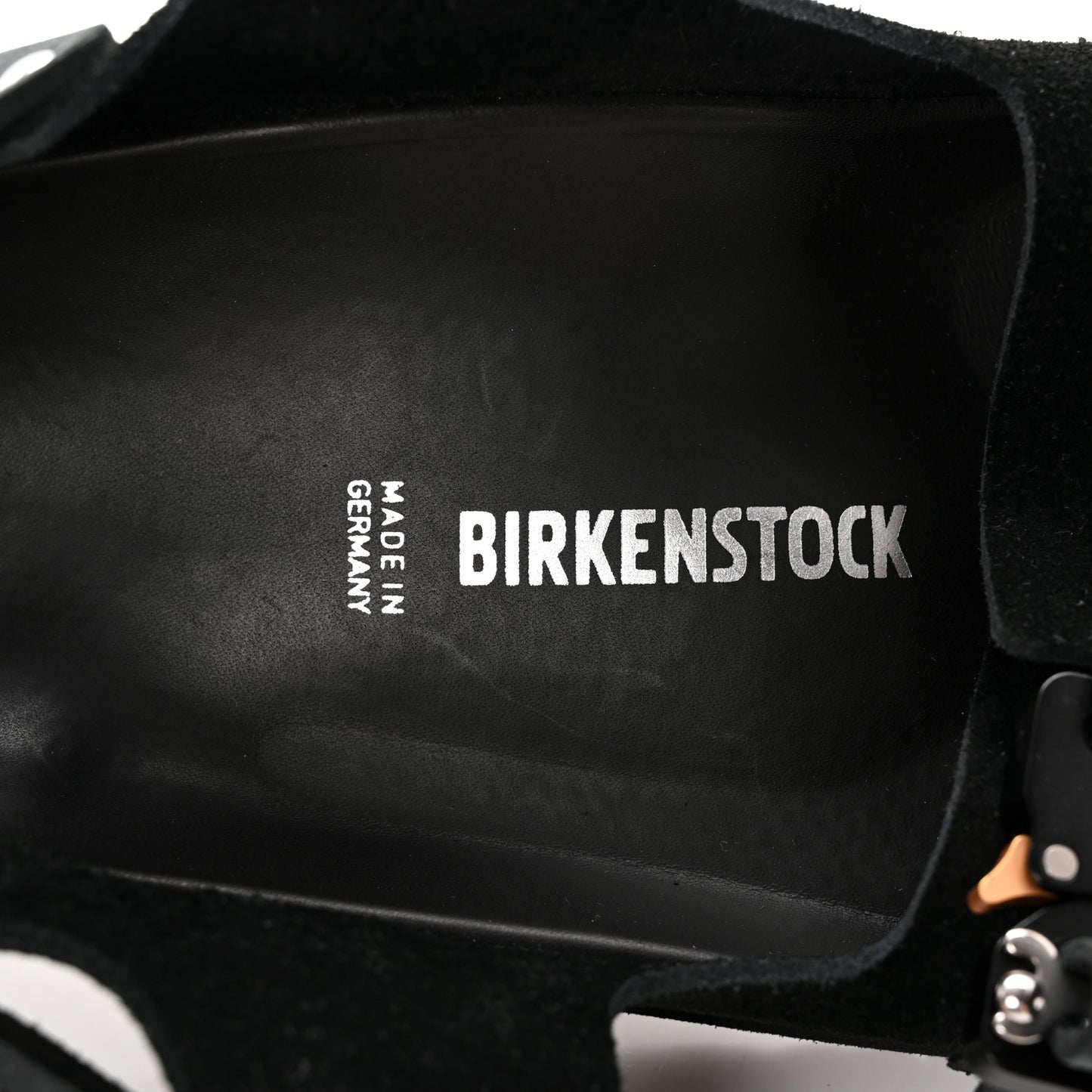 X BIRKENSTOCK Felted Wool Nubuck Calfskin Milano Sandal 41 Black