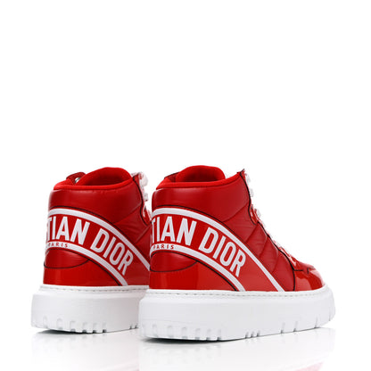 Christian Dior Nylon Fabric Womens D-Player High Top Sneakers 36.5 Red 4 of 9