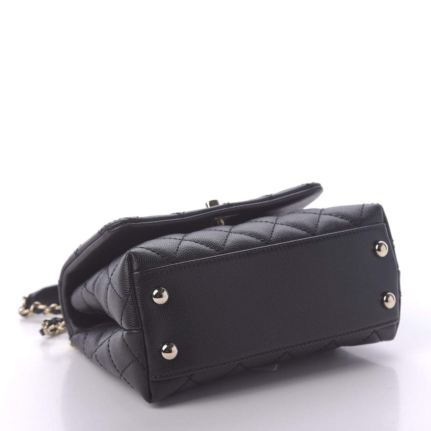 Caviar Quilted Extra Mini Coco Handle Flap Black