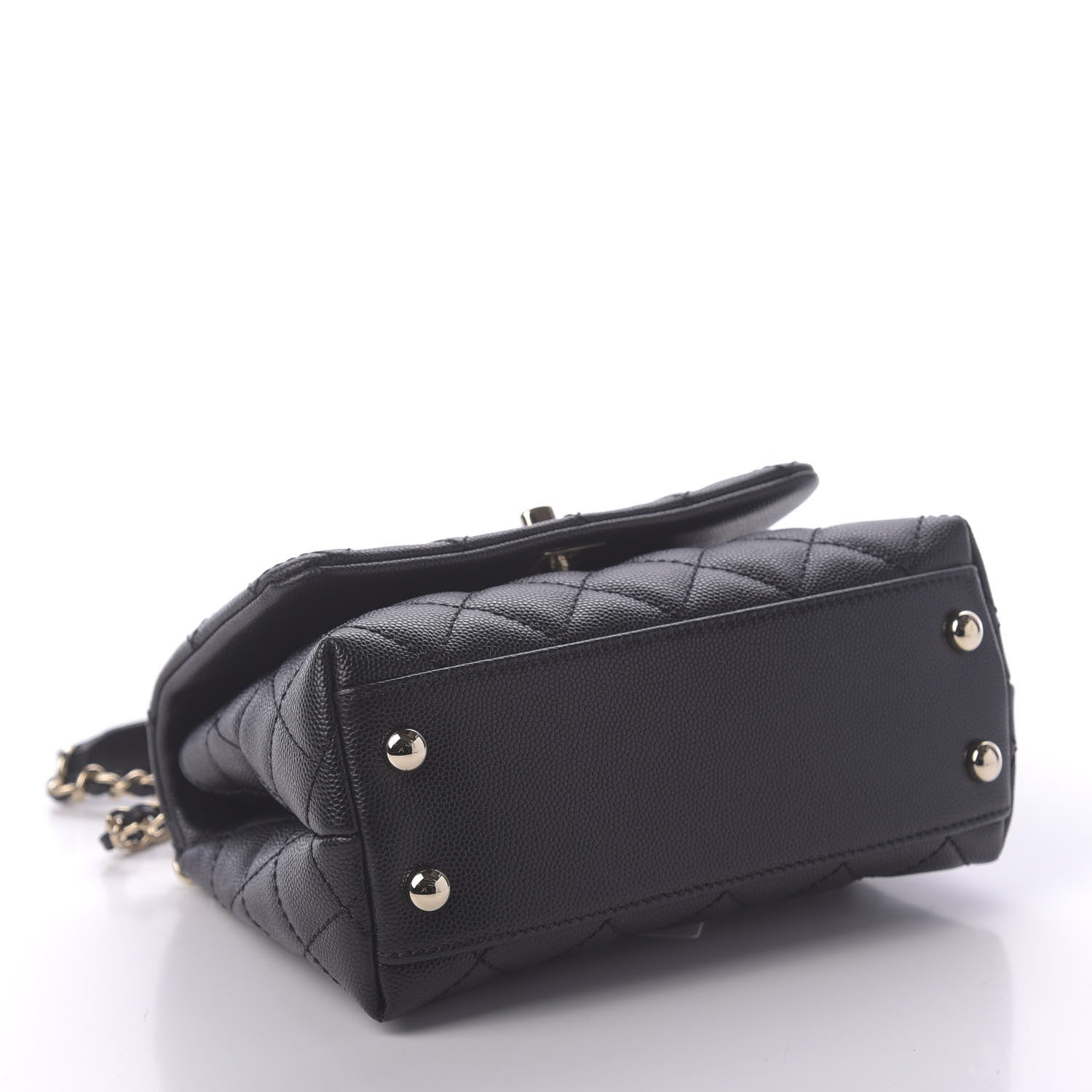Chanel Caviar Quilted Extra Mini Coco Handle Flap Black 4 of 11