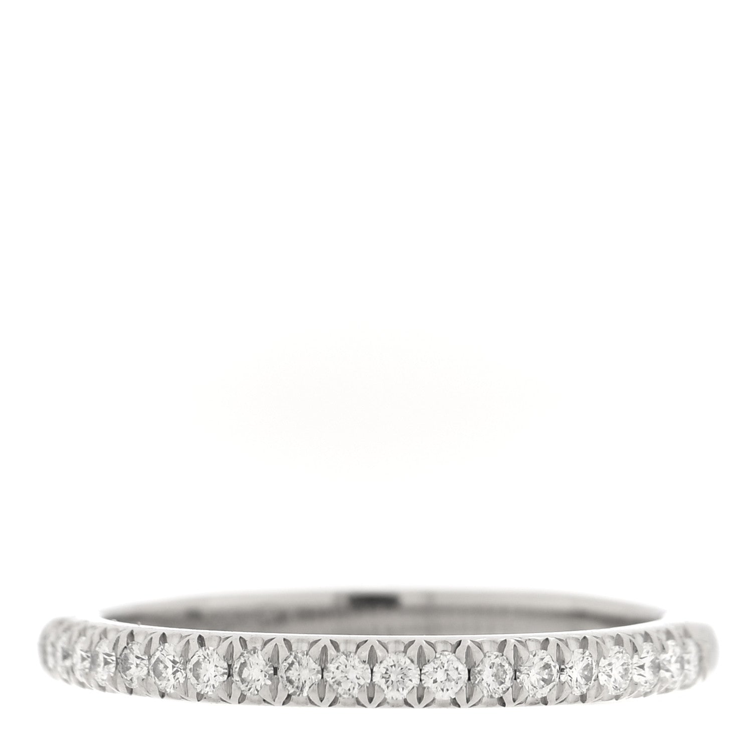 Tiffany Platinum Diamond .17ctw Half Circle Soleste Band Ring 50 5.5 1 of 4