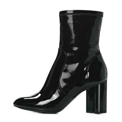 Louis Vuitton Patent Silhouette Ankle Boots 38 Black 1 of 8