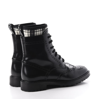 Christian Dior Calfskin D-Order Low Boot 37 Black White 4 of 8