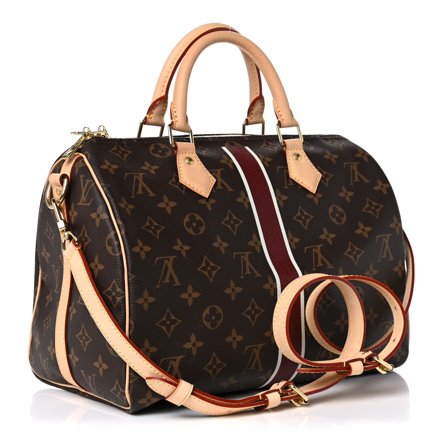 Louis Vuitton Monogram My LV Heritage Speedy Bandouliere 30 Bordeaux White 3 of 11
