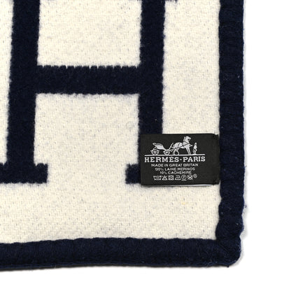 Hermes Wool Cashmere Avalon III Blanket Caban Ecru 3 of 3