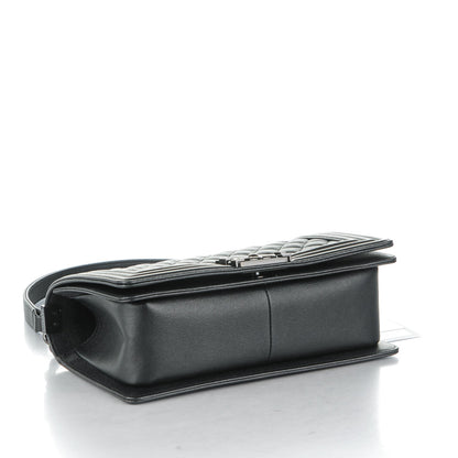 Chanel Caviar Quilted Medium Boy Flap So Black 4 of 8