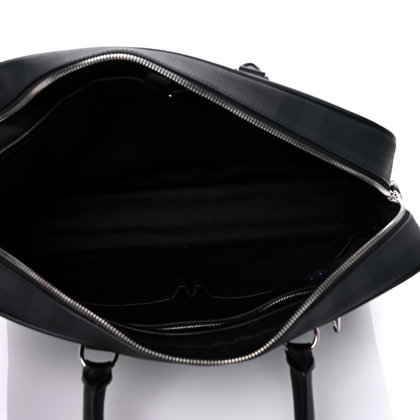 London Check Ainsworth Briefcase Dark Charcoal