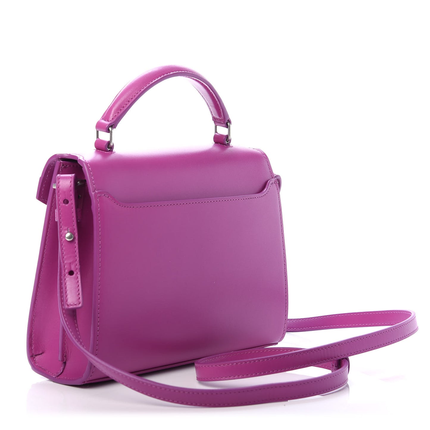 Calfskin Mini Classic Monogram Cassandra Top Handle Bag Electric Fuchsia