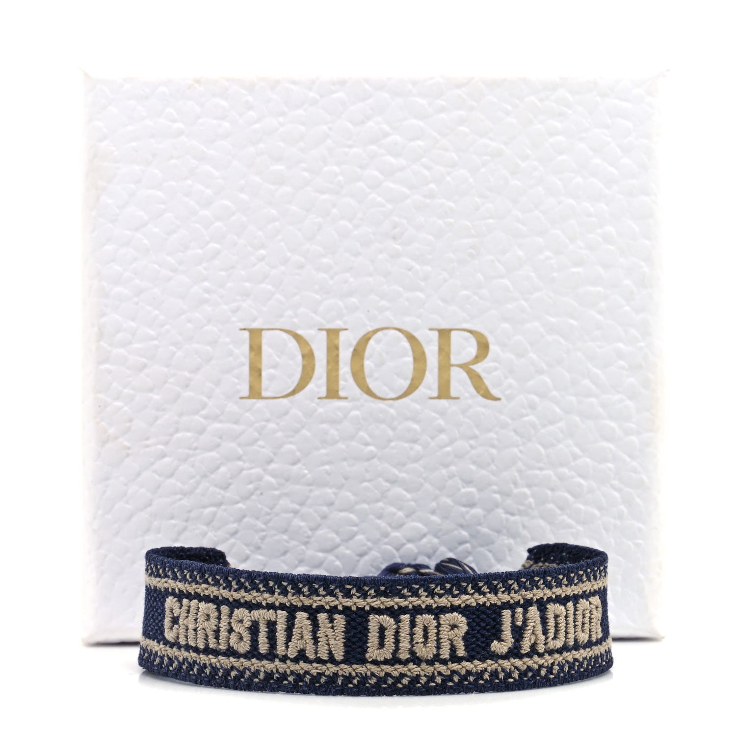 Christian Dior Woven Cotton J'Adior Friendship Bracelet Navy 4 of 4