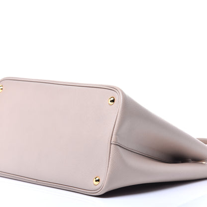 Prada Saffiano Cuir Medium Double Bag Cammeo Rosa 8 of 9