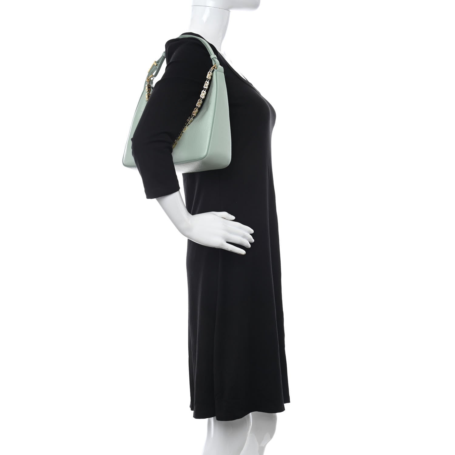 Givenchy Smooth Calfskin Small Moon Cut Out Shoulder Bag Celadon 2 of 8
