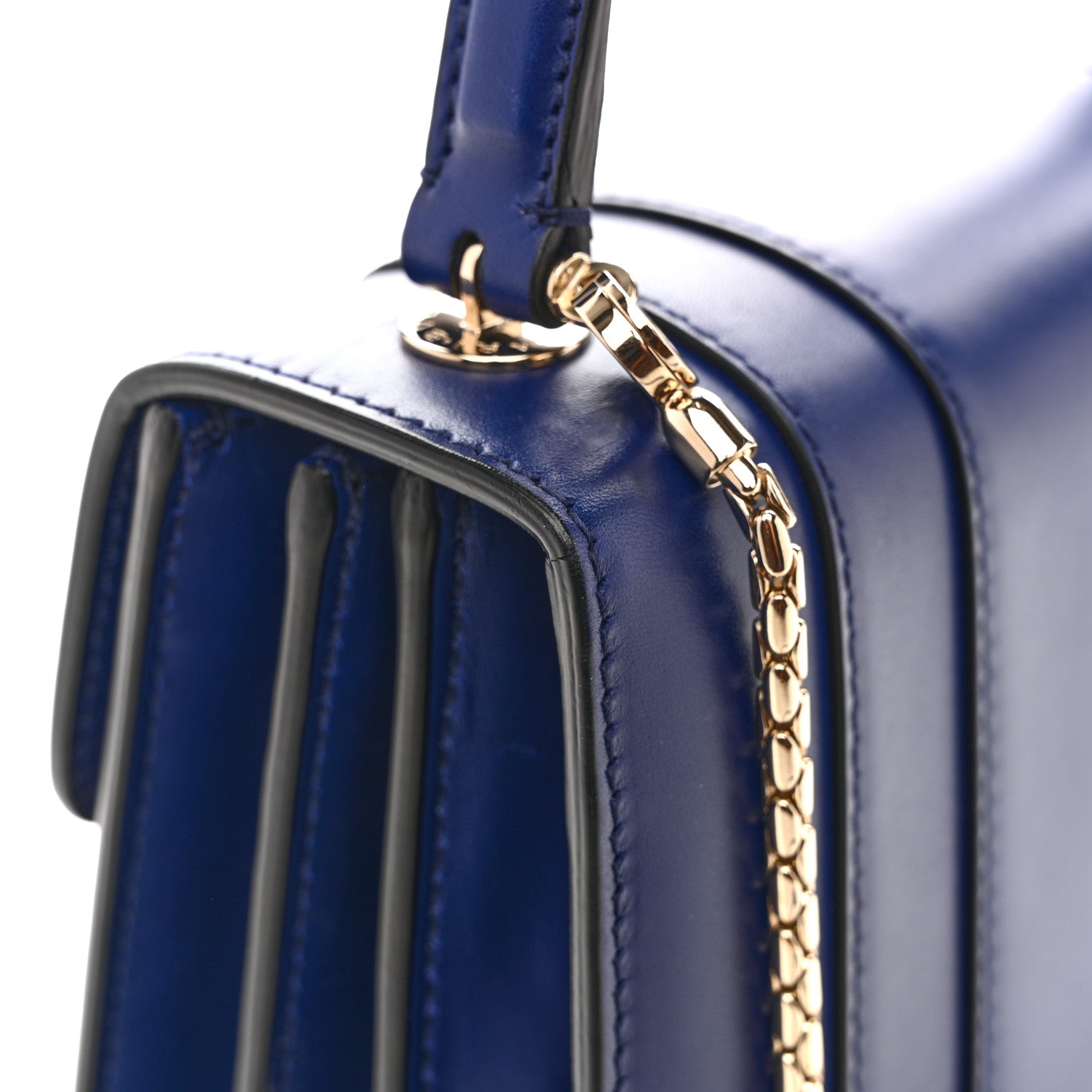 Bulgari Calfskin Serpenti Forever Top Handle Blue 14 of 15