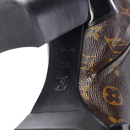 Louis Vuitton Patent Calfskin Monogram Star Trail Ankle Boots 39.5 Black 6 of 8