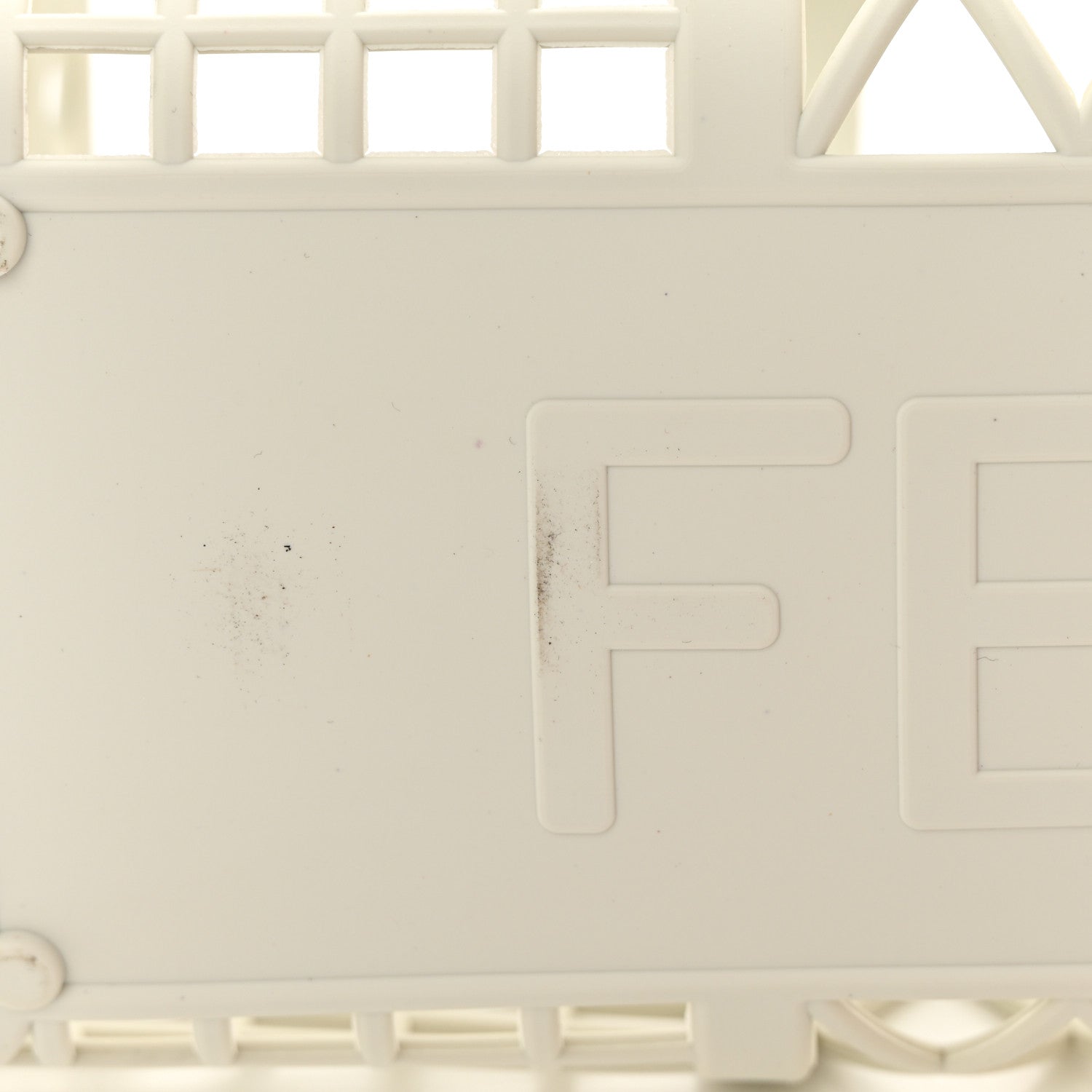 Fendi Recycled Plastic Vitello Liberty Matte Small Fendi Basket White Ice Miele Scuro 12 of 13