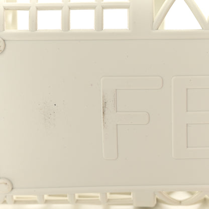 Fendi Recycled Plastic Vitello Liberty Matte Small Fendi Basket White Ice Miele Scuro 12 of 13